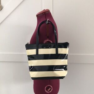kate spade New York Striped Black & Cream Tote